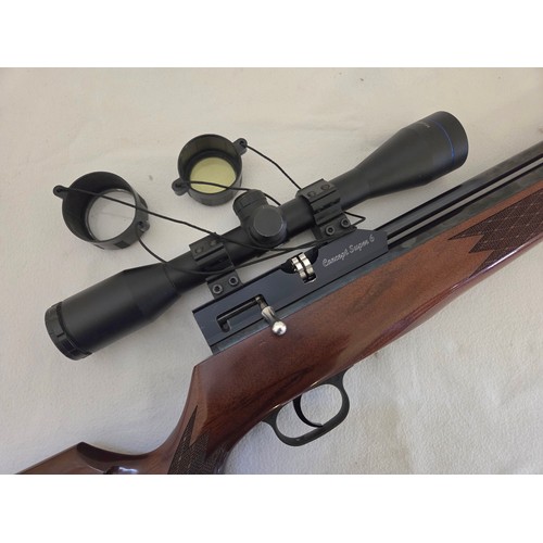 137 - Brocock Concept Super 6 2.2 air rifle with AGS 4x40 scope, carrying case and gas canister