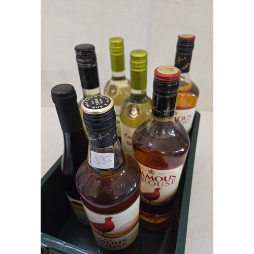 138 - Alcohol, comprising 3lts Famous Grouse whisky and 4 various bottles of red and white wine