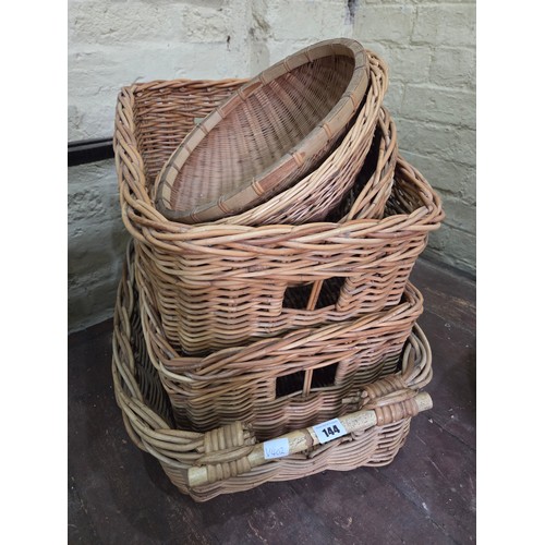 144 - Six various baskets and bowls