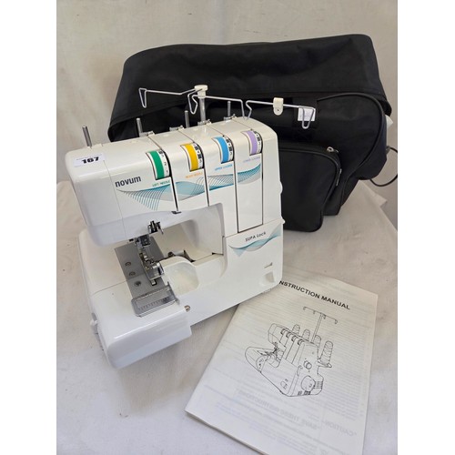167 - Novum Supa Lock cased overlocker and accessories