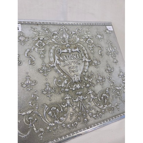 174 - National Dayton Ohio USA vintage cast till plate