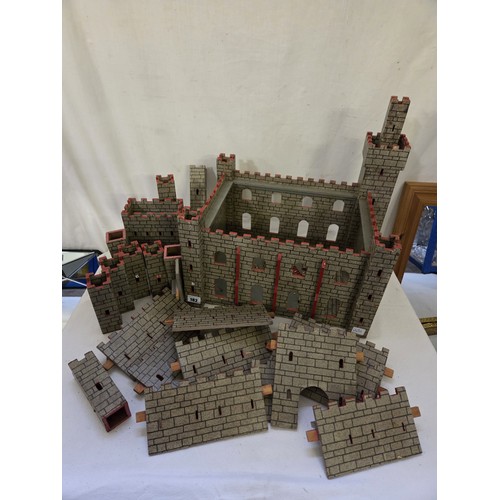 Vintage wooden fort with extra towers, walls etc