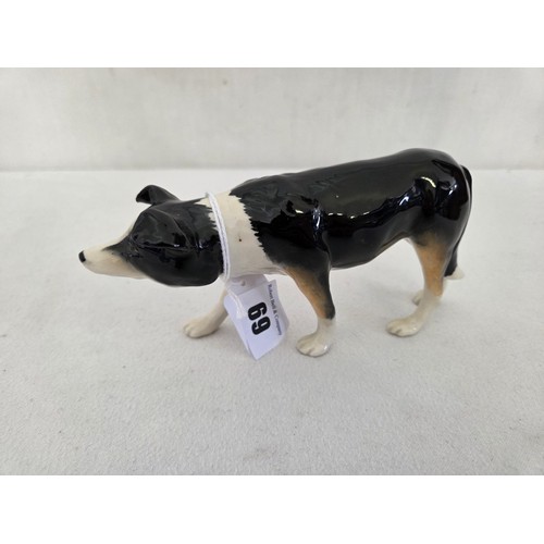 69 - Beswick gloss border collie figurine