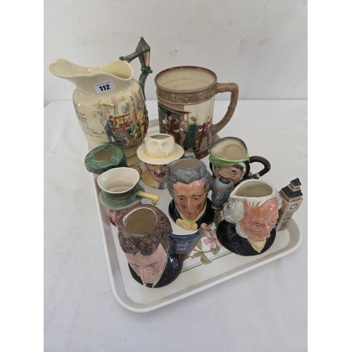112 - Collection of Royal Doulton and Beswick collectors ware incl. Oliver Twist tankard, Sally in our All... 