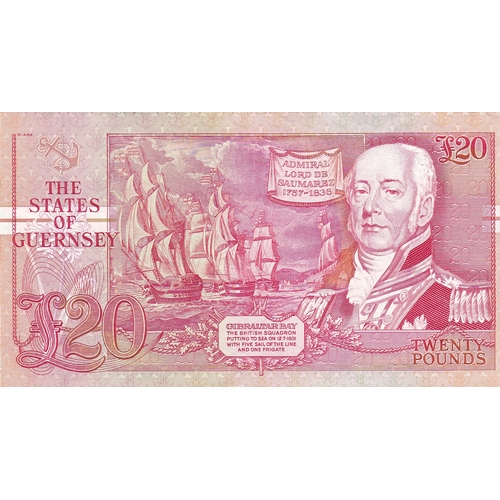 44 - States of Guernsey Banknote Twenty Pounds B083975 signed Brown.