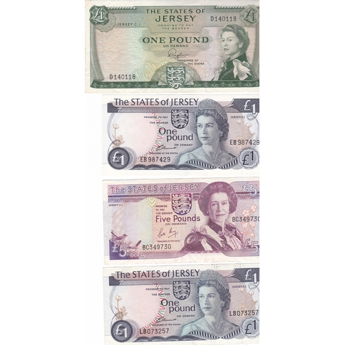 45 - Twelve various Jersey Banknotes.