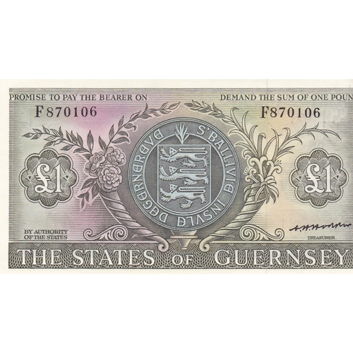 47 - Two Guernsey One Pound Banknotes