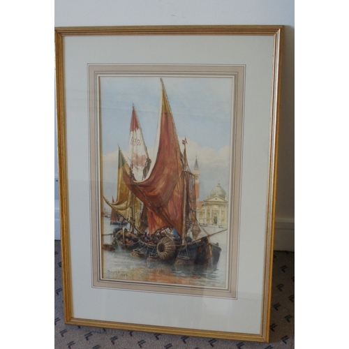 96 - Edward Byrne (19th/20th century) Venice, watercolour signed and dated 1889, 33 x 53 cm.