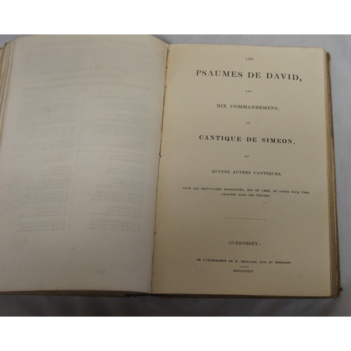 2 - La Liturgie, published Guerensey 1835 Chez H.Brouard, together with Les Psaumes De David.