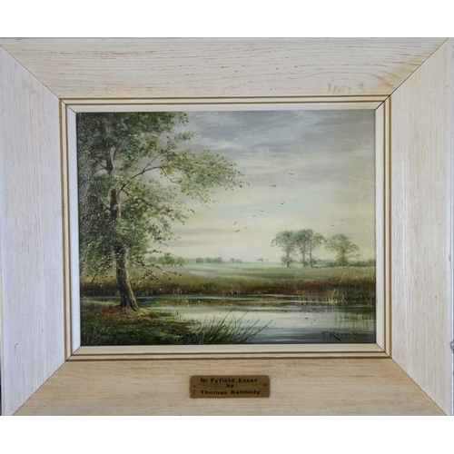 75 - Thomas Kennedy, Flyfield, Essex, oil on board, signed.