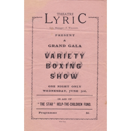 108 - A programme from the Lyric Theatre, Guernsey.