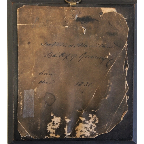 119 - Silhouette Portrait - inscribed verso in ink, Sir Peter De Havilland, Bailiff of Guernsey died 1821,... 