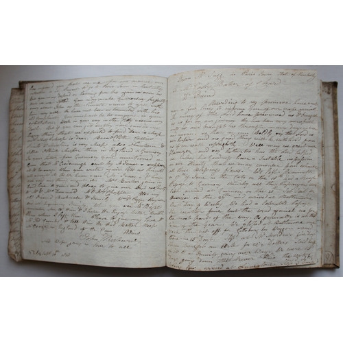 133 - Hand written diary - Guernsey families that emigrated to America circa 1817, hand written letters, p... 