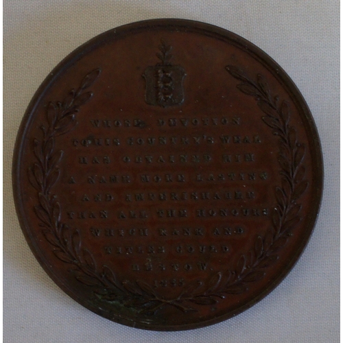 98 - Bronze medallion Daniel De Lisle Brock, struck 1835.