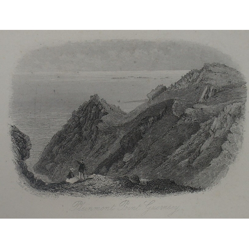 170 - Views of the Channel Islands, steel engravings bound into an album with gilt tooled title, very scar... 