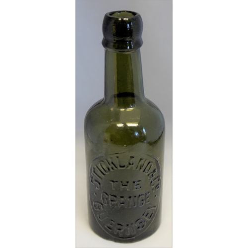 161 - Glass beer bottle, Stickland & Co. The Grange, Guernsey