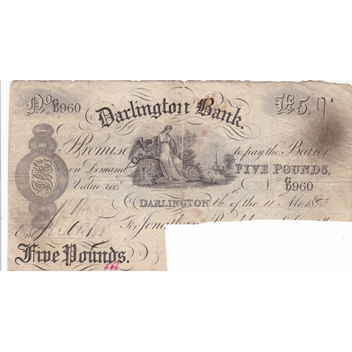 180 - A collection of various banknotes including Stockton Tees and Darlington (11).