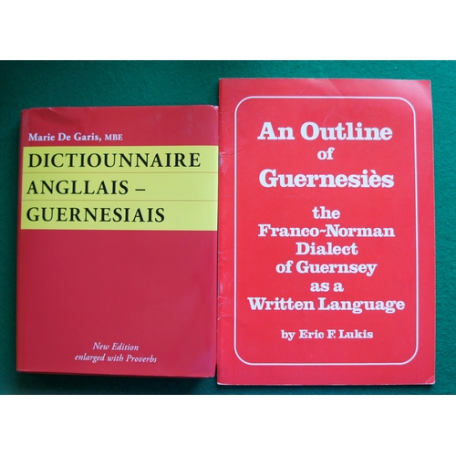 188 - Dictiounnaire Anglais-Guernesiais, by Marie de Garis, plus another by E.F.Lukis (2).