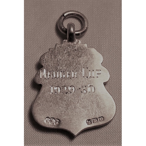 205 - Guernsey silver football medal, Mauger Cup, 1929-30.