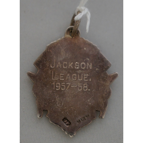 208 - Guernsey Football Association medal, Jackson League 1957-58.