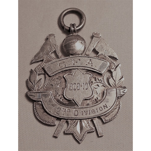 209 - Guernsey Football Assosiation, silver medal, 2nd Division 1909-10.