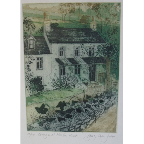 216 - Barry Owen Jones (20th century) Cottage at Moulin Huet, signed and inscribed 19/75.