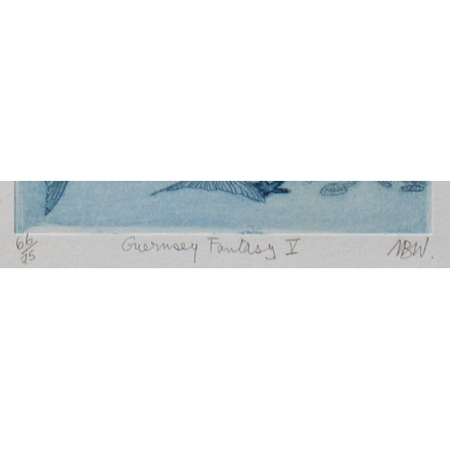 217 - Maria Burgess Whinney - Guernsey Fantasy V, number 66/75, signed, numbered and inscribed in pencil.