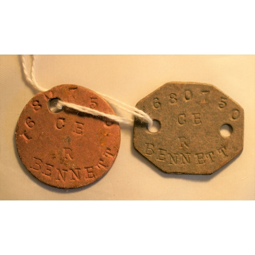 201 - Two R.A.F. dog tags