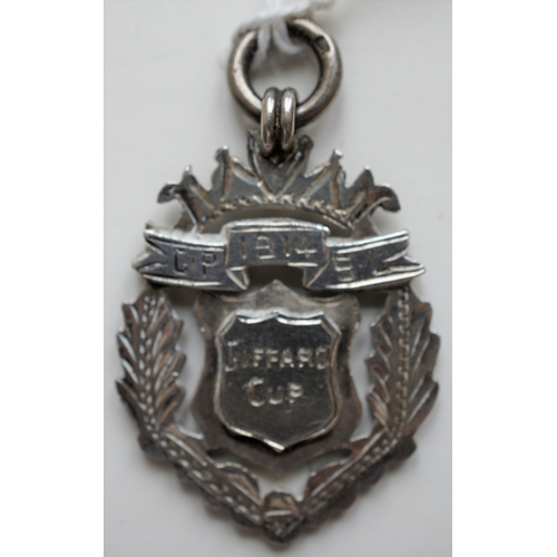 212 - Channel Islands football silver medal, Giffard Cup 1914.