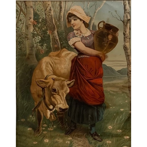 The Milkmaid~ Edwin Douglas  Farm art, Cow art, Jersey cow