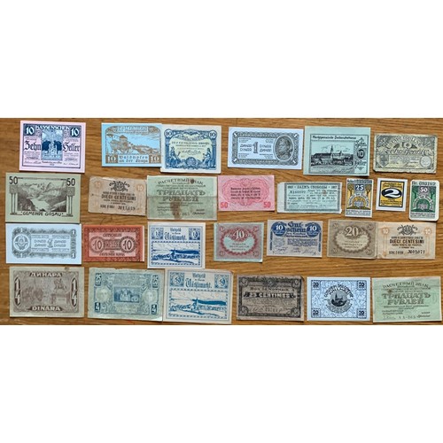 44 - World banknotes, various including Germany Notgeld (46).