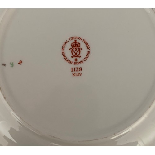 46 - Royal Crown Derby old Imari pattern bread plate, with underglaze factory marks 25 x 23.5 cm.