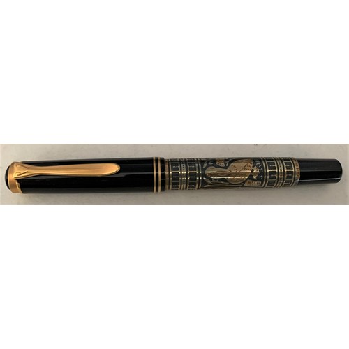 63 - A Pelikan Toledo M900 fountain pen, with 18 ct gold nib, case and certificate.