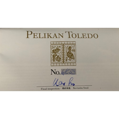 63 - A Pelikan Toledo M900 fountain pen, with 18 ct gold nib, case and certificate.