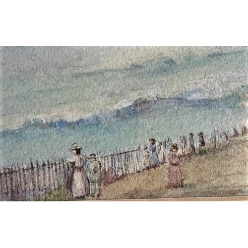 66 - Ernest Babb, Seaside Town, watercolour, signed., 13 x 22 cm.