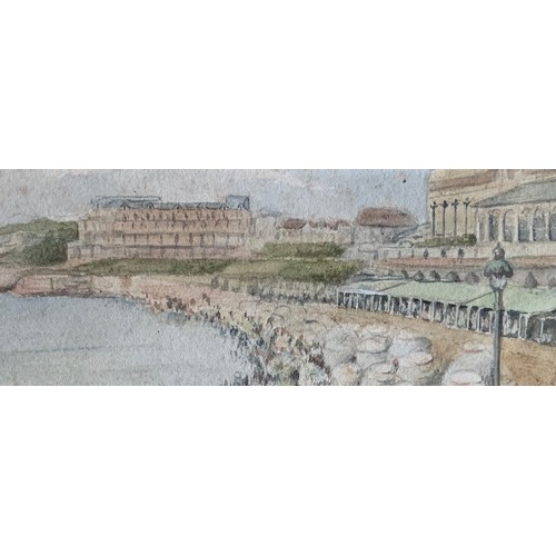 66 - Ernest Babb, Seaside Town, watercolour, signed., 13 x 22 cm.