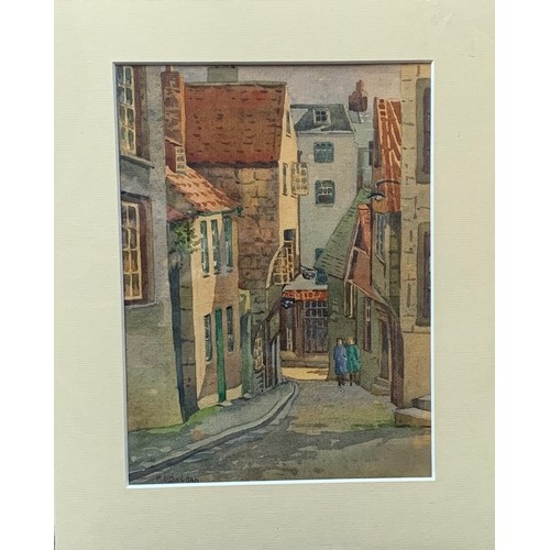 134 - M.L.Daubin (French 20th century), Berthelot Street, Guernsey, watercolour, signed, 23 x 17 cm.