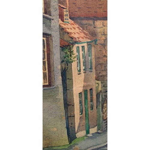 134 - M.L.Daubin (French 20th century), Berthelot Street, Guernsey, watercolour, signed, 23 x 17 cm.