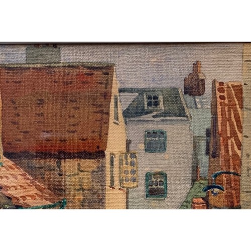 134 - M.L.Daubin (French 20th century), Berthelot Street, Guernsey, watercolour, signed, 23 x 17 cm.