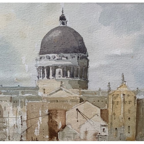 144 - G.F.Woolnorth (20th century), St Pauls, London, watercolour, signed, 17 x 24 cm.