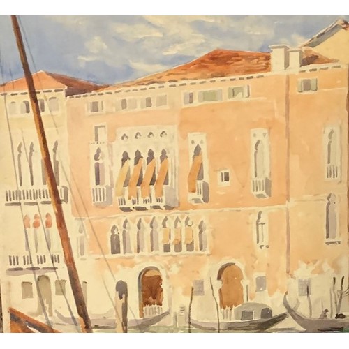 148 - Arthur Bassett Waller (British 1882-1974) A Palace on the Grand Canal, Venice, watercolour, signed, ... 