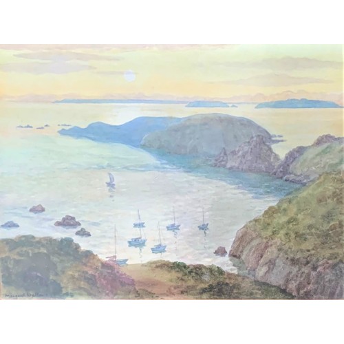 149 - Margaret Waller FIAL (British 1916-1997) - Brecqhou from Sark, watercolour, signed, 24 x 34 cm.