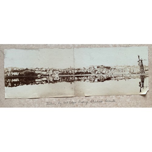 153 - 19th century panoramic photograph of St Peter Port Harbour Guernsey by Edgar Dupay, Chemist, 9.5 x 2... 