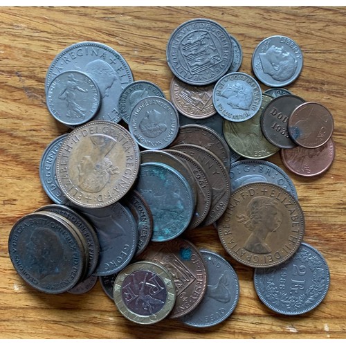 78 - Silver Thaller, Ethiopian Biri, other coins together with a large collection of Churchill coins. *