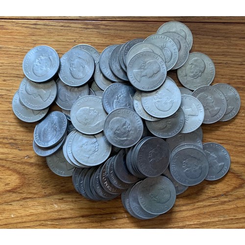 78 - Silver Thaller, Ethiopian Biri, other coins together with a large collection of Churchill coins. *