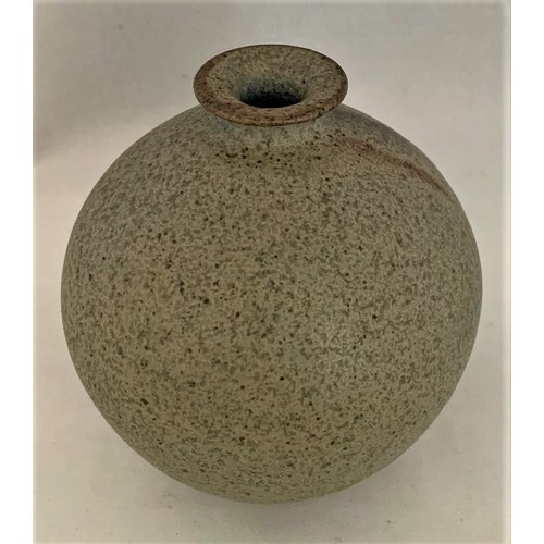 40 - Studio pottery, probably Leach, St Ives, Cornwall factory, a miniature vase with impressed potter's ... 