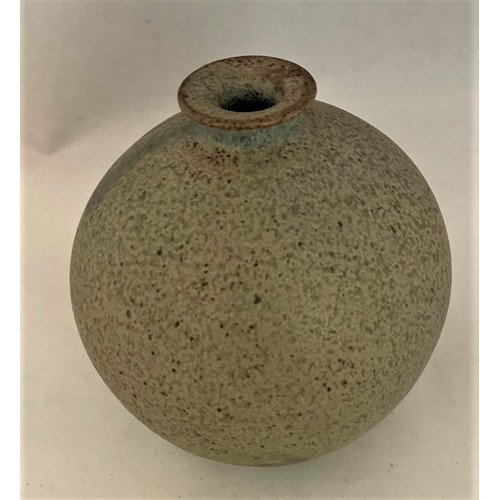 40 - Studio pottery, probably Leach, St Ives, Cornwall factory, a miniature vase with impressed potter's ... 