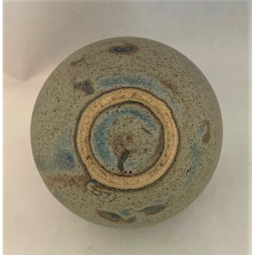 40 - Studio pottery, probably Leach, St Ives, Cornwall factory, a miniature vase with impressed potter's ... 