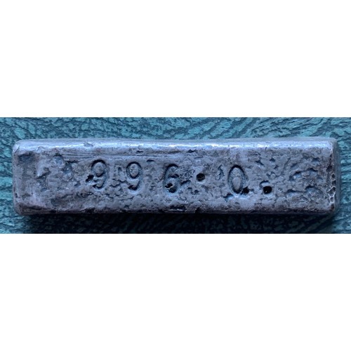 49 - Rare silver Ingot, engraved 'Burma Mines 996.0', known limited mintage of 50 examples, produced by B... 