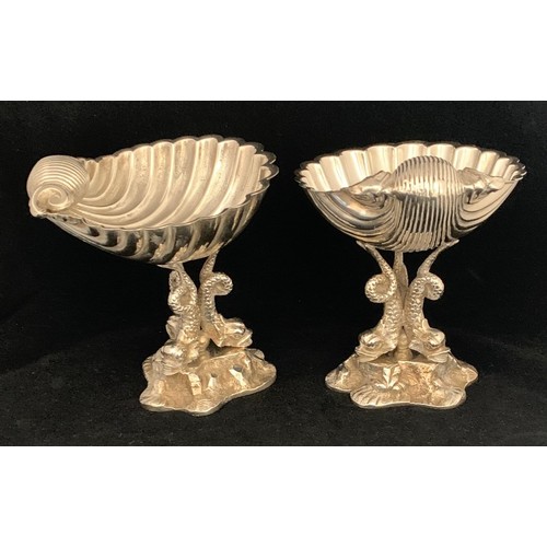 54 - Pair early 19th century English silver plated bon bon dishes, after a design by Paul de Lamerie (168... 